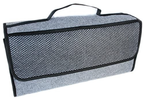 Filz Kofferraumtasche Werkzeugtasche mit Klett 48 x 15,5 x 25,5 cm NEU (Grau)