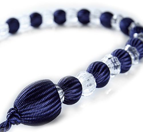 Alan Symonds Earle Beaded Rope Curtain Tie Back, Navy
