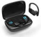 JCK Auricolari Bluetooth Senza Fili con Custodia da Ricarica 65 Ore di Tempo di Utilizzo, Bassi Potenziati, Microfoni Integrati, Prova di Sudore, Cuffie Senza Fili per Samsung iPhone Huawei Xiaomi