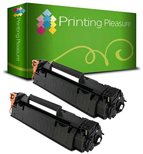 Printing Pleasure 2 Toner kompatibel zu CE278A 78A für HP Laserjet Pro M1536 MFP M1536DNF P1560 P1566 P1600 P1606 P1606DN - Schwarz, hohe Kapazität