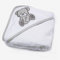 Kinousses - Lot Cape de Bain Bébé + Gant de Toilette Assorti - Velours Doux - Serviette Éponge - Cadeau Naissance - Mixte Garçon et Fille - Ourson