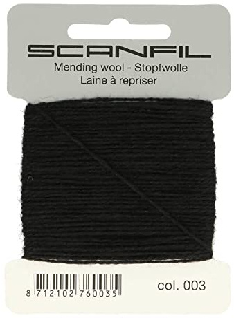 Scanfil Darning Yarn Black 15m Metre 40020-003