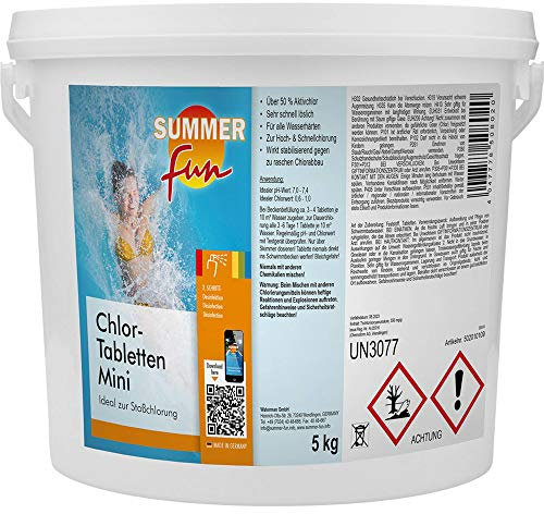 Summer Fun 502010109 Chlor - Tabletten Mini 5 kg Eimer