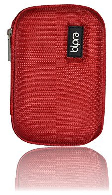 Bipra Protective EVA Case for 2.5 inch WD/Seagate/Toshiba/Clickfree/Portable External Hard Drives (Red)