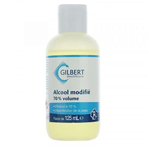 FOXCUP Alcool modifié 70% Vol, Bouteille 125 ml, Alcool désinfectant