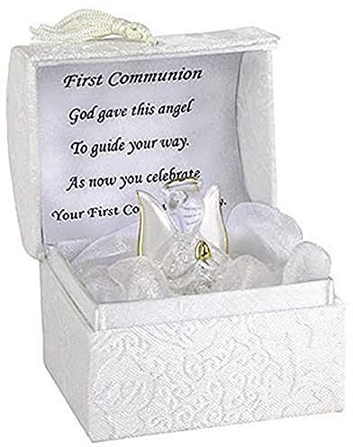 Ange Gardien de première Communion en Verre soufflé à la Main et doré