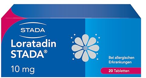 STADA Loratadin 10 mg Tabletten, Antihistaminikum gegen Heuschnupfen, 20 St | Antihistaminikum 2. Generation, 10 mg Loratadin, apothekenpflichtig, 20 Tabletten, Wirkung über 24 Stunden