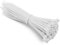 100 PACK WHITE/CLEAR CABLE TIES 300mm x 4.8mm