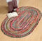 Second Nature Online Mishran umweltfreundlicher, oval geflochtener Teppich in Flacher Webart mit natürlicher Jute und mehrfarbigem, recyceltem Material - 60 cm x 90 cm