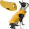 Gooby Fleeceweste Hundepullover – Honigsenf, Größe M – warme Pullover Fleece Hundejacke mit O-Ring Leine – Winter für kleine Hunde Jungen oder Mädchen