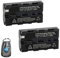 Amsahr Batterie de Rechange pour Appareil Photo numérique et caméscope Sony NP-F550, NP-F330, NP-F570 Pack-2 avec Accessoires pour Objectif