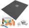 1200 x 800 x 20mm Rectangular Shower Tray with Offset Drain and Tanking Kit
