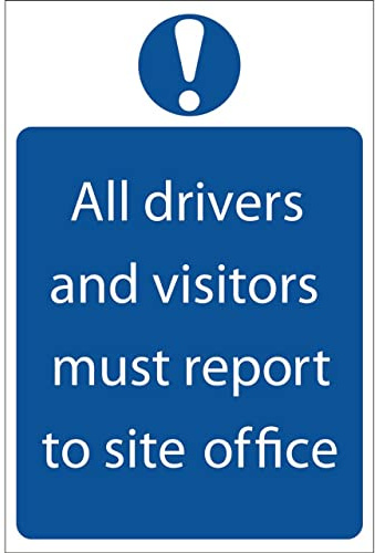 Draper 72890 Report To Site Office Mandatory Sign