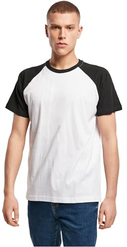 Build Your Brand Herren T-Shirt Raglan Contrast Tee, T-Shirt mit Raglan-Ärmeln, Rundhals, Regular Fit