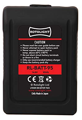 Rotolight 95 W V-Mount Lithium Ion Battery with D-Tap Connector - Black