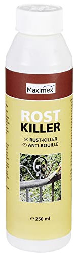 Maximex Rostkiller 250 ml, zuverlässiger Rostschutz der Rost in eine stabile, anorganische Schutzschicht umsetzt, Grundierung für weitere Lackanstriche, Auftrag mit Pinsel & Sprühpistole
