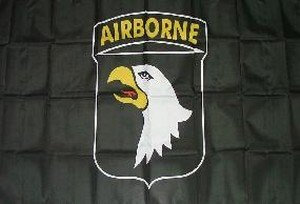 Flagge Fahne 101st Airborne schwarz 90x150cm