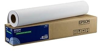 Epson Doubleweight Matte Paper Roll 24 x 25m 180g/m² - Printing Paper (24 x 25m, 180g/m², 180g/m², 25m, 61cm, 118x118x658mm, 25m, 3.44 kg)