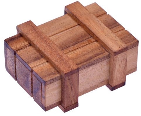 Schatztruhe - Schatzkiste - Zauberkiste - Trickkiste - Denkspiel - Knobelspiel - Geduldspiel - Logikspiel aus Holz