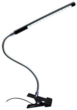 LED-Klemm-Leuchte-Lampe TONY schwarz mit Flexarm und Dimm-Touch-Funktion Tisch-Nachtisch-Schreibtisch-Arbeits-Leuchte-Lampe