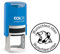 Taucherstempel « ROBBE 02 » Abdruck ca. Ø 24 mm - Stempel für Taucher mit persönlichem Namen, Motiv & Tauchspruch - Robben