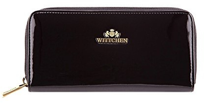 WITTCHEN Geldbörse aus Rindsleder | Kollektion: Verona | aus hochwertigen Materialien | elegant und klassisch | Schwarz | 19x9 cm