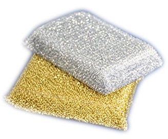 8X (4-x2er) MAAJ® TEFLONSCHWAMM Lurex Gold/Silber