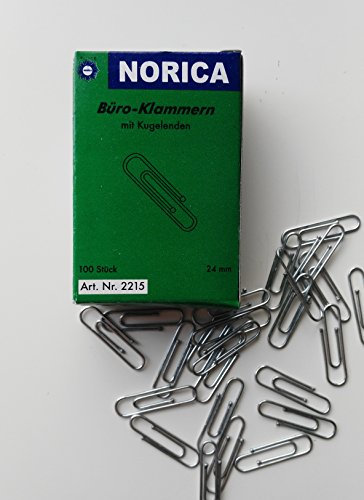 NORICA 2215 Büroklammern 24 mm verzinkt rund