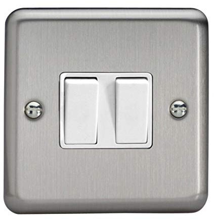 Varilight XS2W Interrupteur à bascule 2 Gang Blanc