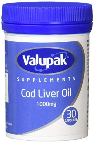 Valupak Cod Liver Oil Capsules High Strength 1000mg 30 Capsules
