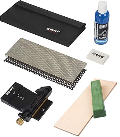 Trend Professional Diamond Whetstone Honing and Polishing Kit for Sharpening Router Bits, Chisels, Knives and Planer Blades, DWS/KIT/B