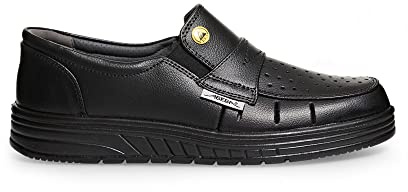 Abeba 32310 AIR Cushion ESD Loafer, O1, SRA, Schwarz, Größe 46
