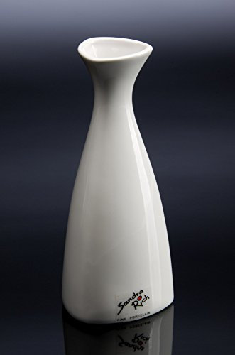 Sandra Rich Porzellanvase Triangle weiß konkav 14 cm Ø 6 cm