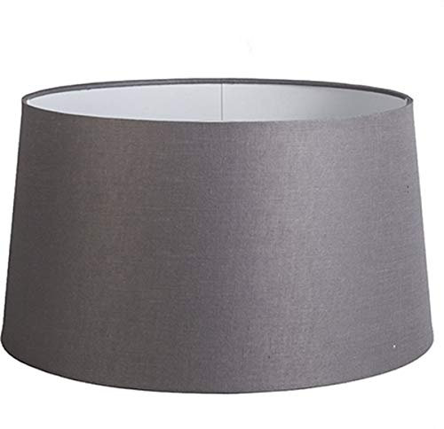 QAZQA Lino Pantalla lino gris oscuro 45 cm, Pantalla lámpara colgante,Pantalla lámpara de pie
