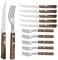 Tramontina Steakbesteck Pizzabesteck, 12-teiliges Set, für 6 Personen, Steakbesteckset, rostfreier Edelstahl, FSC zertifizierter Echtholzgriff, spülmaschinenfest, Blister