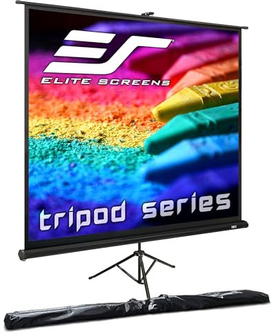 Elite Screens Tripod, 119-inch, Adjustable Multi Aspect Ratio Portable Pull Up Projection Projector Screen, T119UWS1