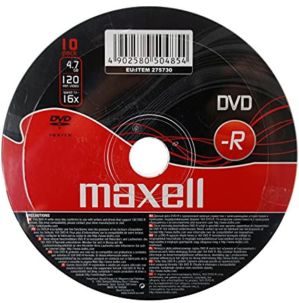 Maxell DVD-R 16x, 10-Stück Spindel