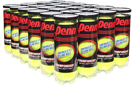 Penn Championship Tennisbälle, extra belastbar, Filz, Druck-Tennisbälle, 24 Dosen, 72 Bälle