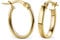 MIORE Ohrringe Damen aus 9Kt 375 Gold, Ovale Creolen für Damen elegante goldene Creolen für Damen, runde Hoops, ovale Tube Creolen, stilvoller Ohrschmuck für jeden Anlass.