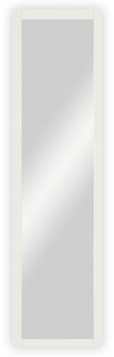 dreiBaum Wand- / Garderobenspiegel mit Holzrahmen, Buche weiß lackiert - ca. 39 x 102,5 cm