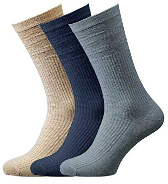 Hj Hall Men's Wide Fit Soft Top Wool Rich Socks