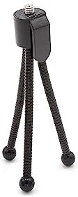 vhbw Mini-Stativ für Kamera - Dreibein-Kamerastativ mit Klemmhalterung, 12 cm, Schwarz