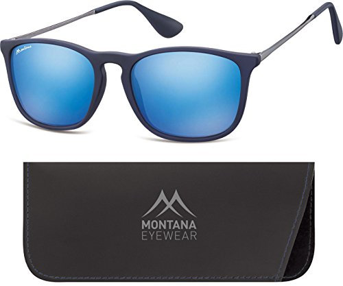 Montana Eyewear Sunoptic MS34A Sonnenbrille in blau aus Kunststoff, inklusive Softetui