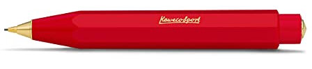 Kaweco CLASSIC SPORT Druckbleistift Red 0.7 mm HB I Mechanischer Bleistift aus hochwertigem Kunststoff in Klassischem Design I Druck-Bleistift nachfüllbar in Rot I Druckminenbleistift 10,5 cm