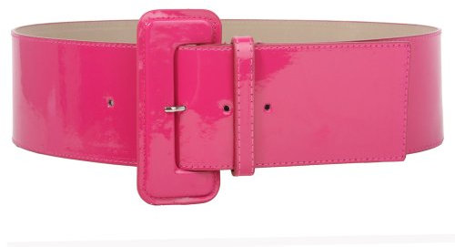 Cinturón liso de piel a la moda para mujer, ancho y de cintura alta - Púrpura - Medium/Large - 36