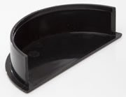 Polypipe 150mm Half Round Internal Stop End RL608b Black