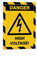 Durable Info-Rahmen Duraframe Security (A4, selbstklebend mit Magnetverschluss) 2 Stück, gelb/schwarz, 4944130
