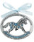Kathedrale Art CM15B blau Pferd Krippe Medaille für Schmuckherstellung, 2–1/2 by 2