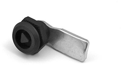 Ajile - 2 Stk. - Dreikant Hebelschloss 8 mm Kopf aus Kunststoff SCHWARZ - VEC218