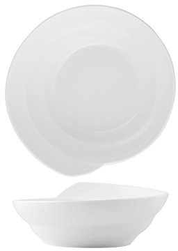 H&H Ensaladera de Porcelana, 26,5 cm, Color Blanco